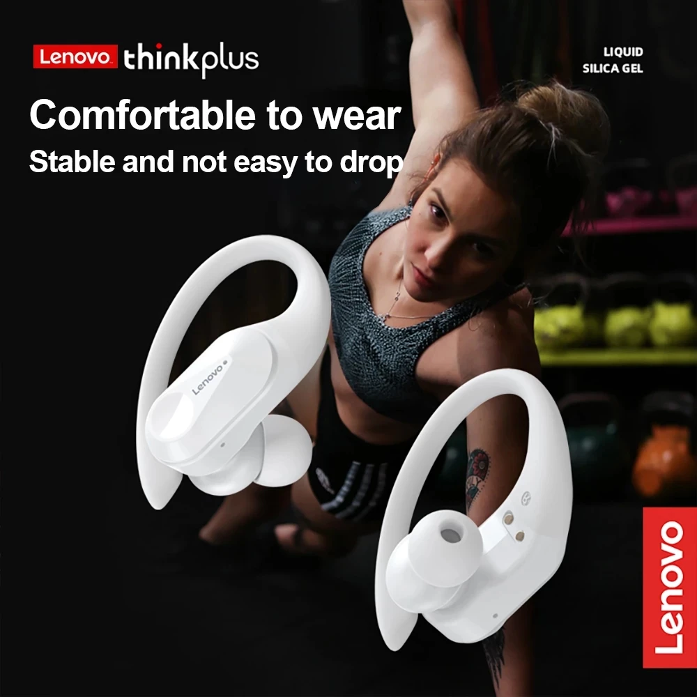 Новые спортивные наушники Lenovo LP75 TWS Беспроводные наушники Bluetooth 5.3 Водонепроницаемые наушники с шумоподавлением HiFi Стерео с микрофонами