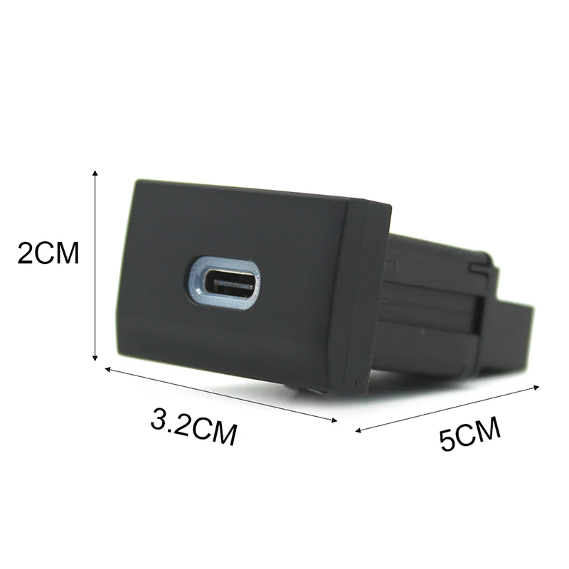 Быстрое Автомобильное Зарядное Устройство QC3.0 Type C PD С Двойным Разъемом USB Для Автоматической Зарядки Телефона Кнопка Адаптера Для Фольксваген Поло 11-13