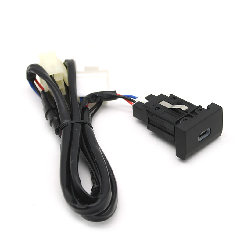 Быстрое Автомобильное Зарядное Устройство QC3.0 Type C PD С Двойным Разъемом USB Для Автоматической Зарядки Телефона Кнопка Адаптера Для Фольксваген Поло 11-13