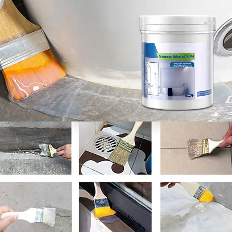 Прозрачное водонепроницаемое клеящее средство для ванной комнаты, Изолирующий клей, Герметик, Герметичная краска, Прочное связующее покрытие Для ремонта дома