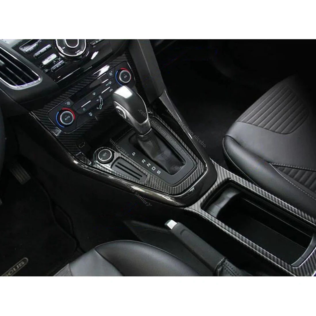 для Ford Focus 2015 2016 2017 MK3 ST Цвет углеродного волокна ABS Внутренняя отделка панели переключения передач LHD