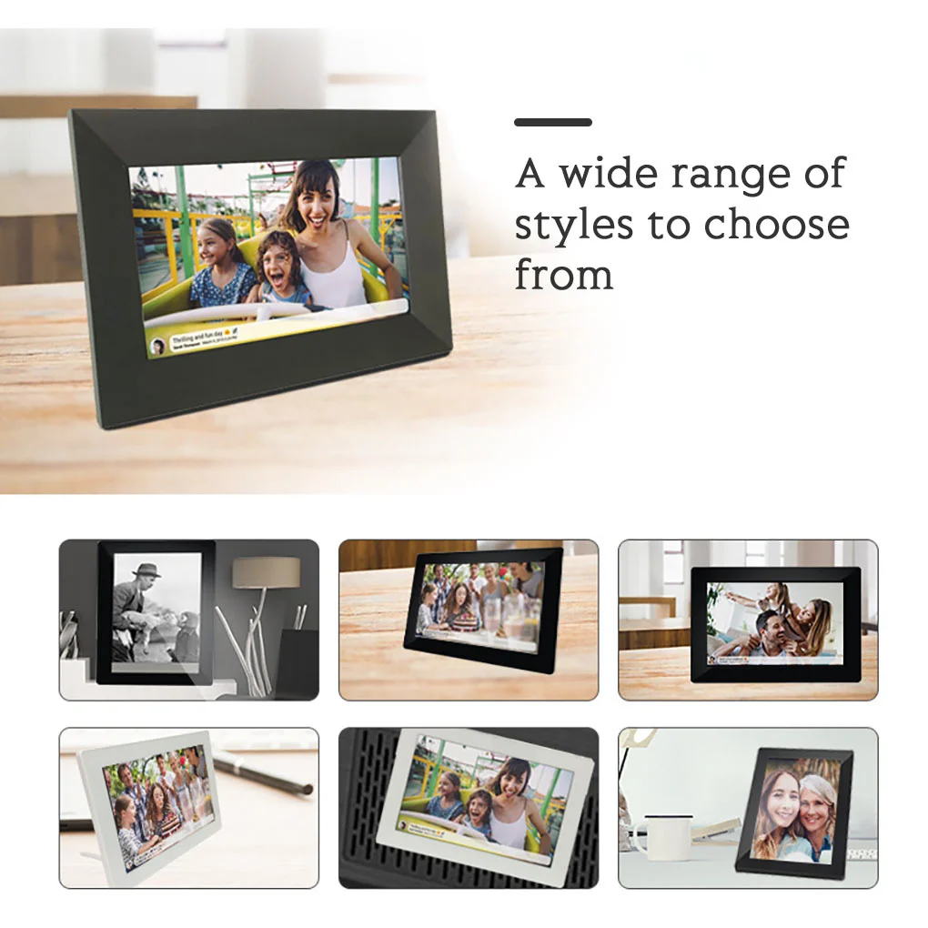 8-дюймовая цифровая фоторамка с Wi-Fi экраном HD, фотоальбом, видео, смарт-облачная рамка, штепсельная вилка США