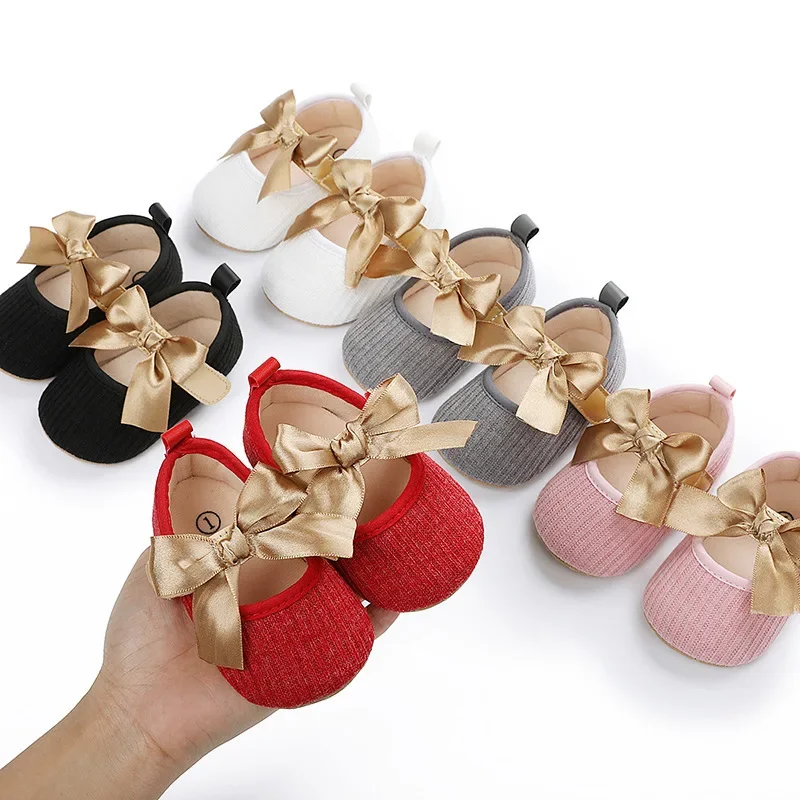 Новая модная удобная детская обувь с бантом для детей от 0 до 1 года, супер мягкая детская обувь, милая обувь для малышей