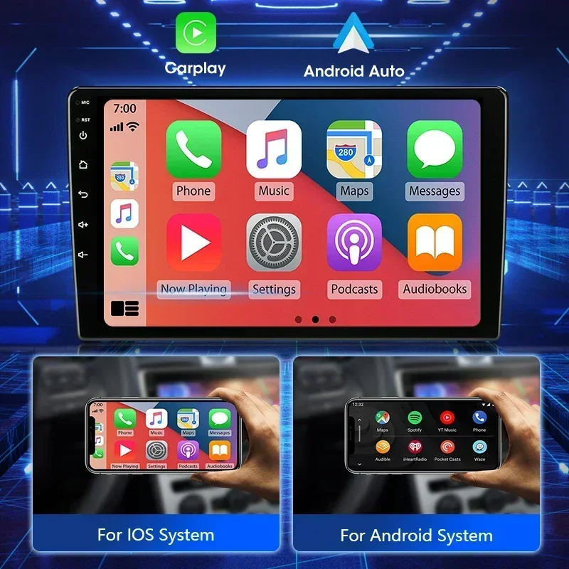 2 Din Android 12 Автомобильный Стерео Радио Carplay Auto Для Toyota Verso R20 2009-2018 Мультимедийный Видеоплеер GPS 4G WiFi Головное устройство