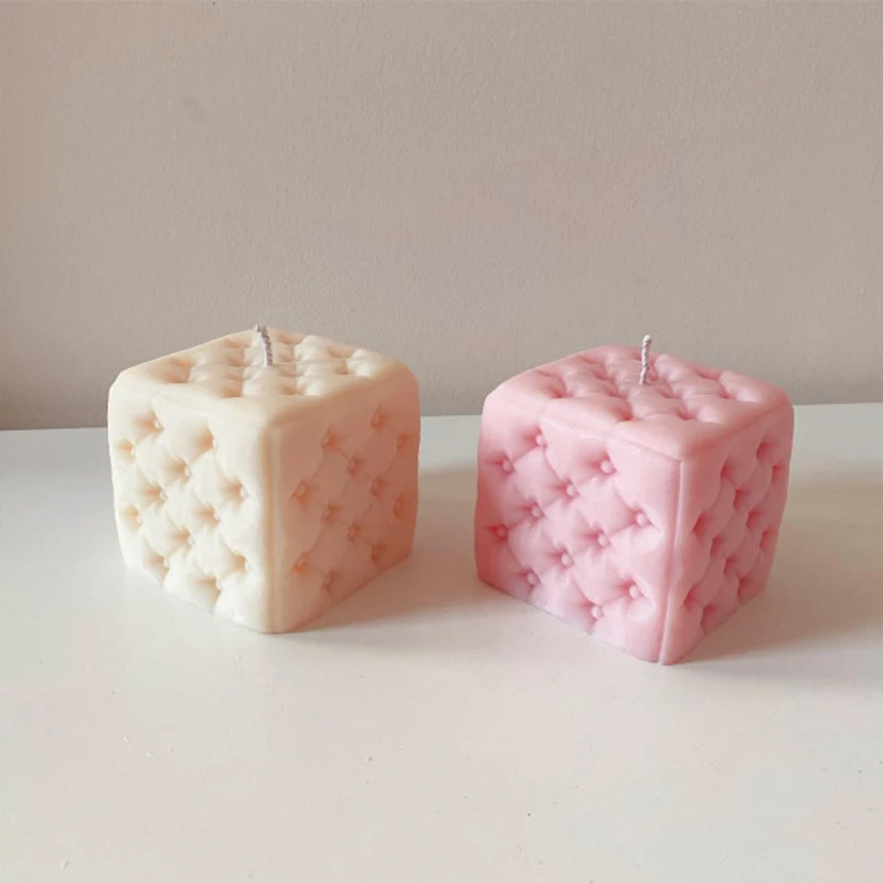 Ins Квадратная форма для свечей 3D Моделирование Кожаного дивана, Кубика Рубика, Ароматическое мыло, Свеча, силиконовая форма для выпечки ручной работы