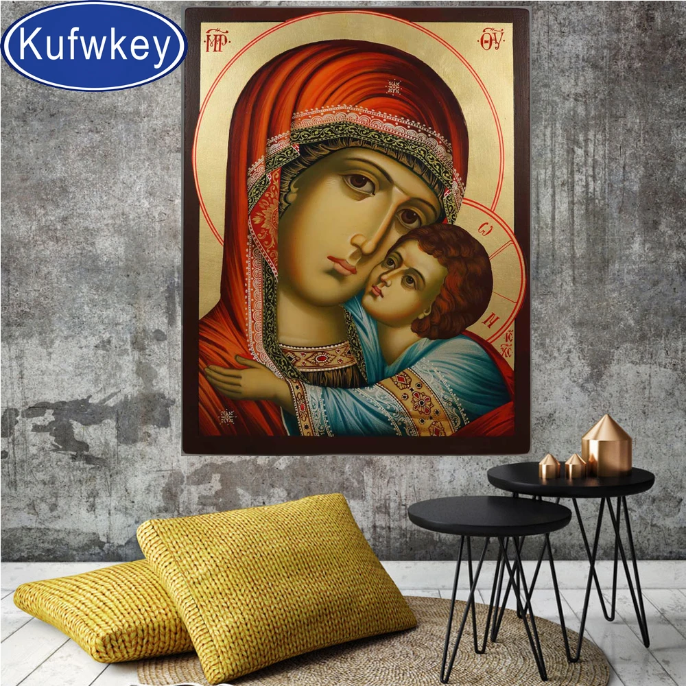 Религиозная Дева Мария 5d diy алмазная живопись вышивки крестом полная квадратная/круглая алмазная вышивка мозаика религия домашнего декора