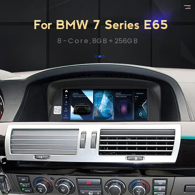 8 + 256G Android 12 Автомобильный GPS Навигатор Мультимедийный Для BMW 7 Серии E65 E66 2001 ~ 2008 Беспроводной Carplay Android Auto DSP 4G LTE Wifi