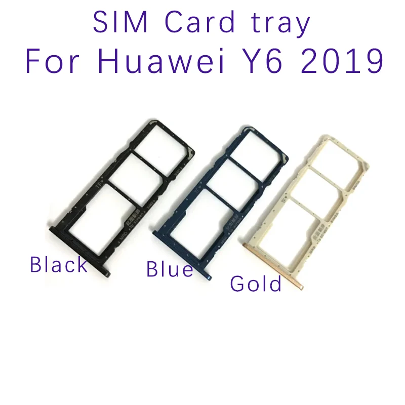Новый Лоток Для Sim-карт Для Huawei Y6 2019, Сменная Деталь Держателя Слота Лотка для SIM-карт
