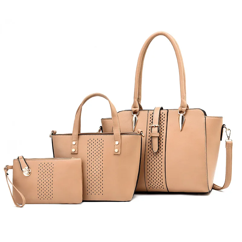 Новая качественная сумка большой емкости для женщин 2023, модная роскошная сумка для мамы через плечо, комплект из трех предметов для женщин