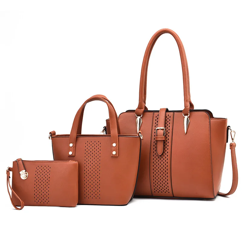 Новая качественная сумка большой емкости для женщин 2023, модная роскошная сумка для мамы через плечо, комплект из трех предметов для женщин