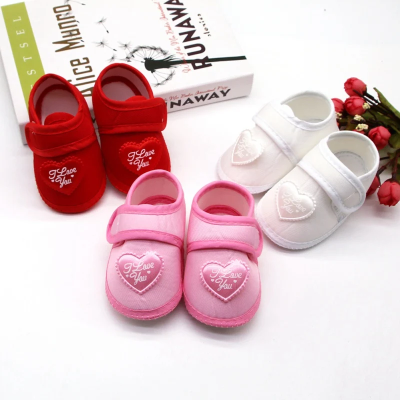 Обувь Для Новорожденных, Обувь Из Мягкой Шелковой Ткани Для Маленьких Девочек, Повседневная Обувь С Рисунком Сердца На Мягкой Подошве, Обувь Для Малышей 0-18 Месяцев