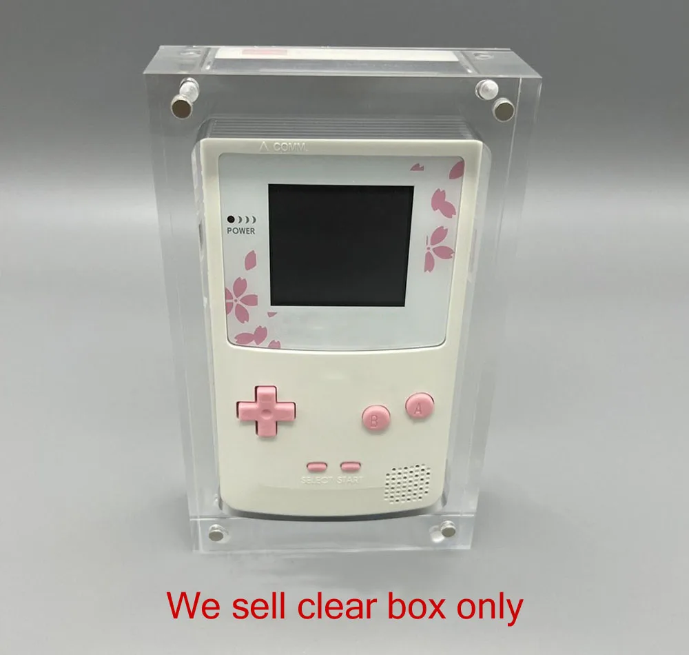 Прозрачная Магнитная акриловая коробка для хранения для игровой консоли GBC Чехол Shell Box Подставка для дисплея игровые аксессуары