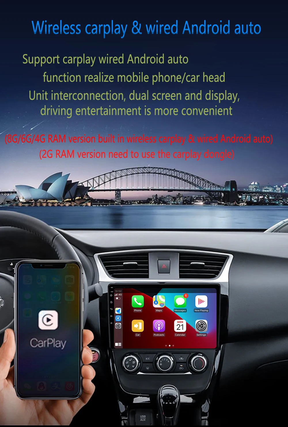 7862 Процессор Android 13 Автомобильный Радиоплеер Для Trumpchi GS8 2017-2020 Навигация Carplay авторадио Мультимедийный плеер Без 2din DVD