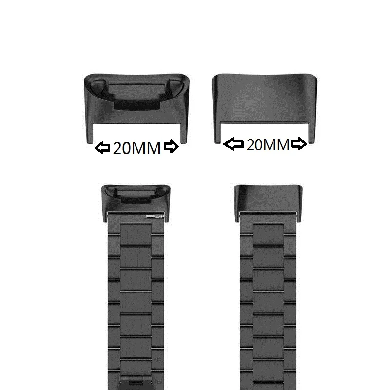 Разъем для Ремешка из нержавеющей Стали для Умных часов Fitbit charge 5, для Часов Samrtwatch charge 5 С Металлическим Креплением, Аксессуары Для Часов