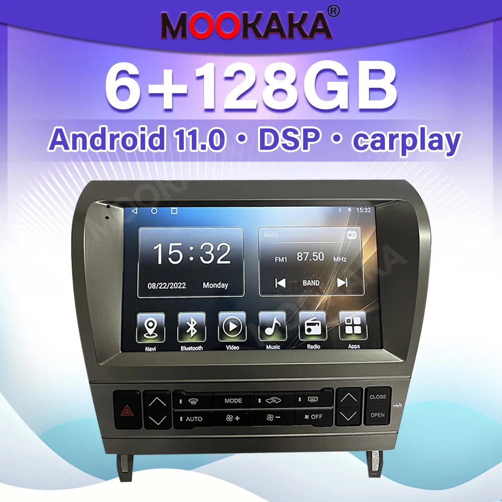 Для Lexus SC430 2001-2010 Android 11 6 + 128 ГБ Carplay Автомобильный Радио Мультимедийный Плеер Авто Аудио PX6 DSP GPS Навигация Головное устройство